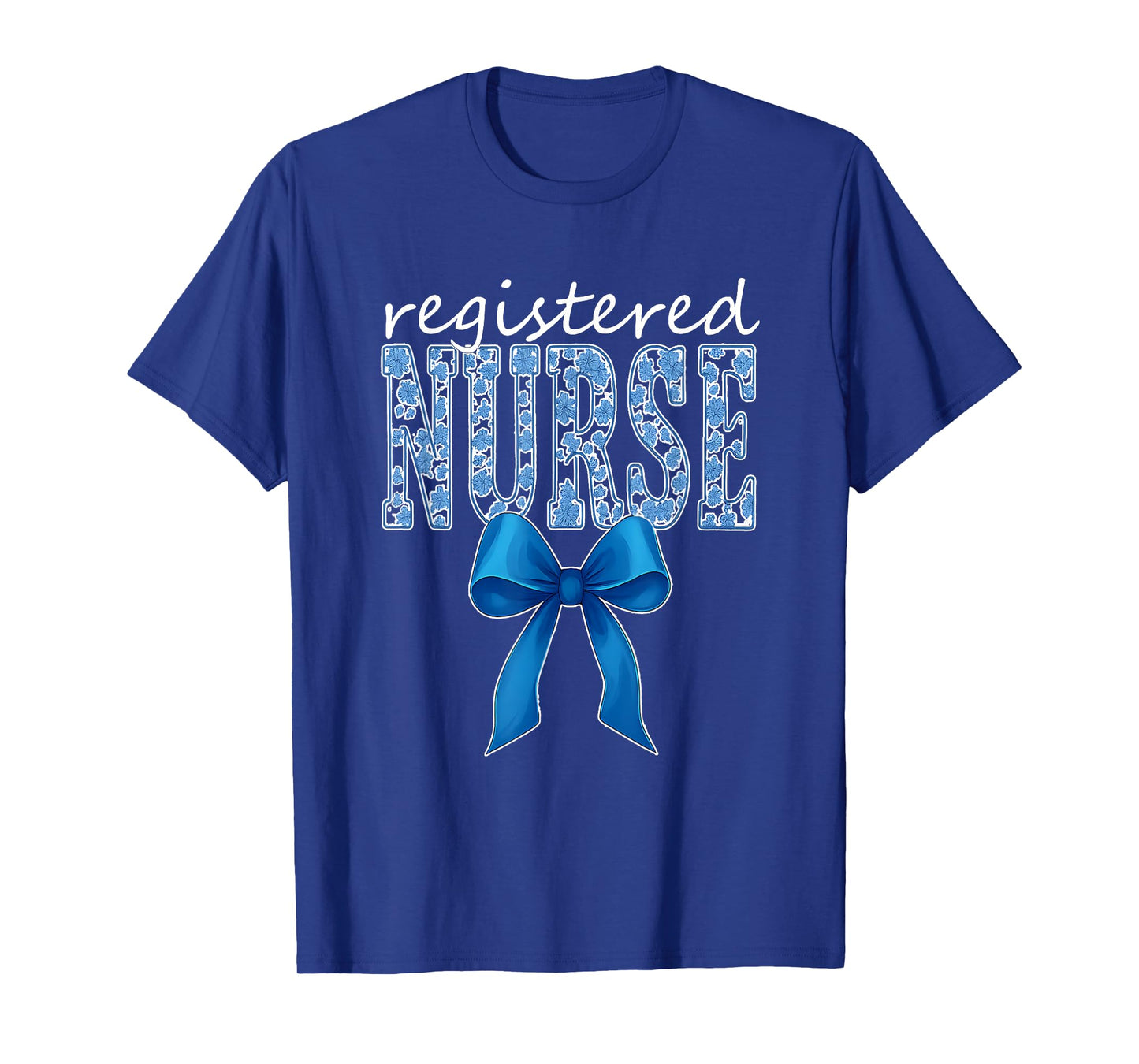 RN Nurse Floral Print Registered Nurse Nursing School Women T-Shirt