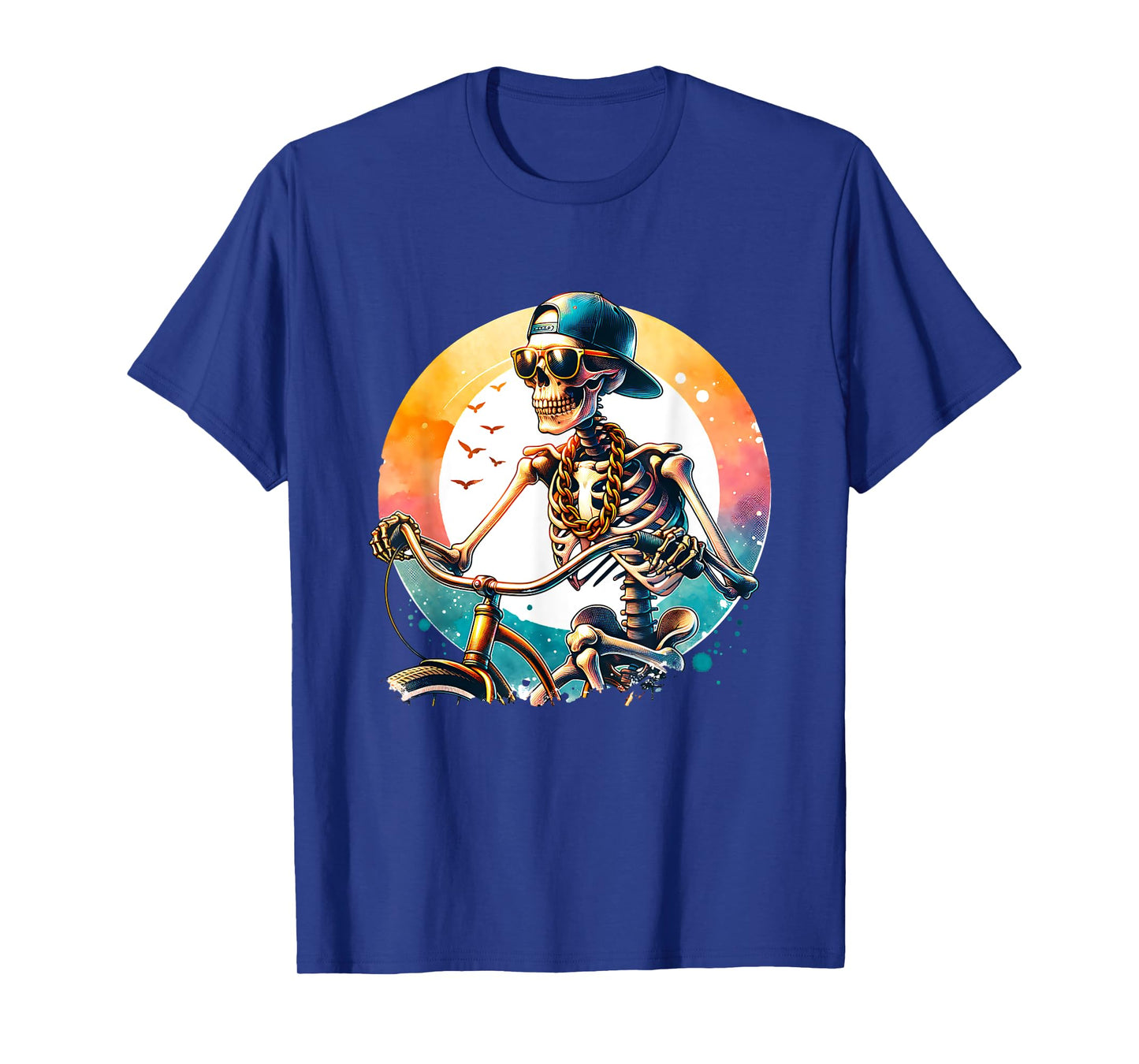 Ride Your Bike Cycling Skeleton Adventure Graphic T-Shirt