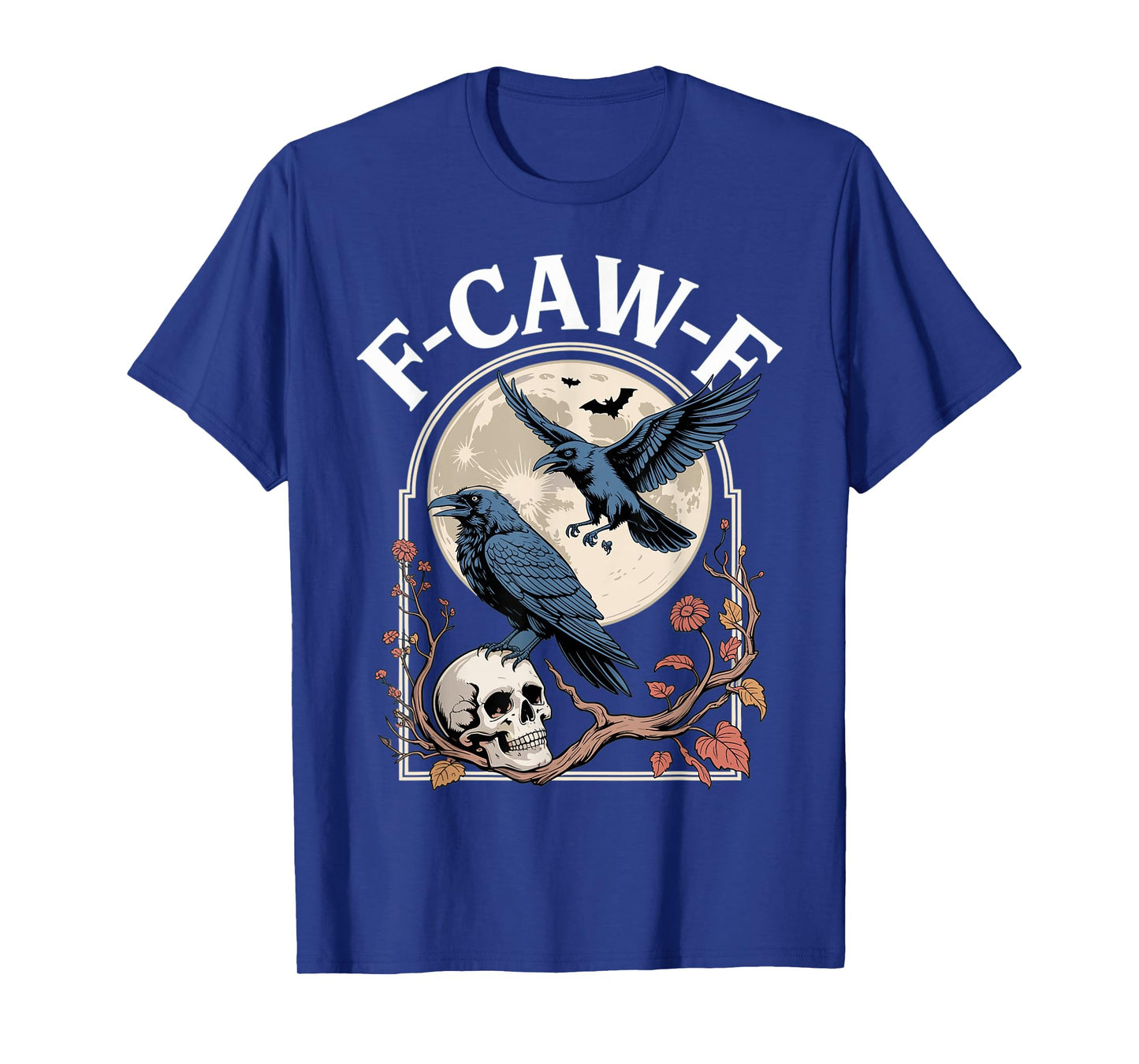 Funny Raven Skull Moon F-Caw-F Crow T-Shirt