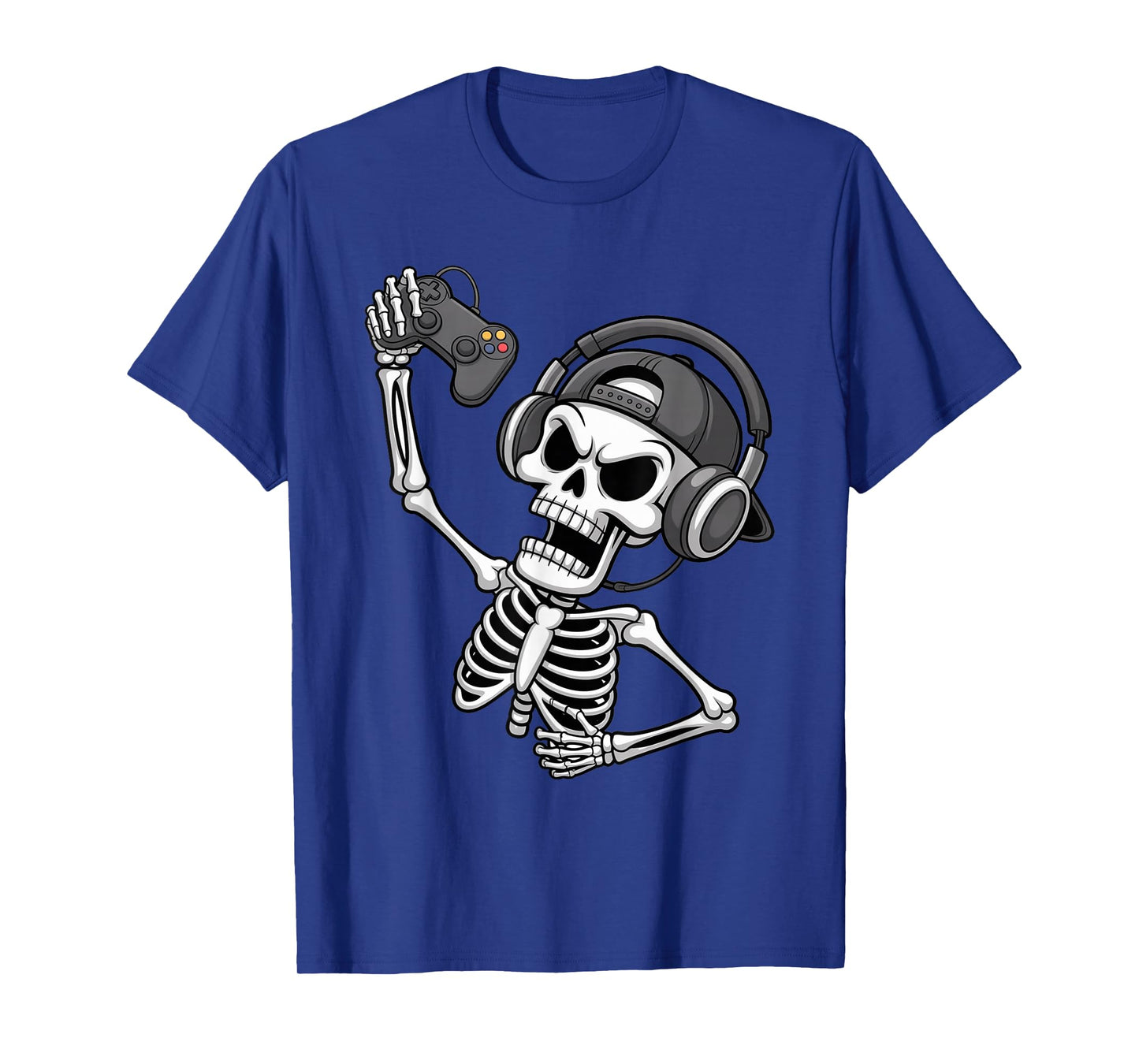 Funny Halloween Skeleton Gamer T-Shirt