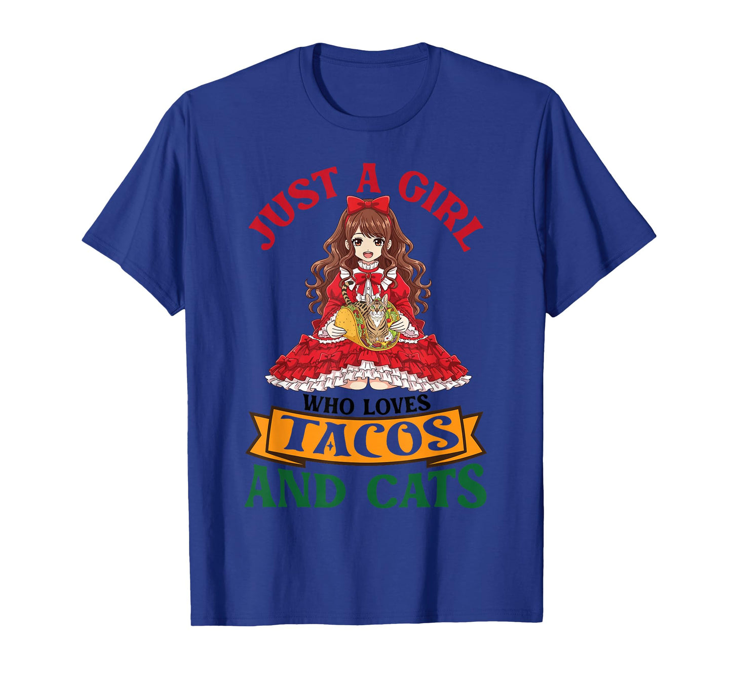 Just A Girl Who Loves Tacos and Egyptian Mau Cats Mother Mom T-Shirt
