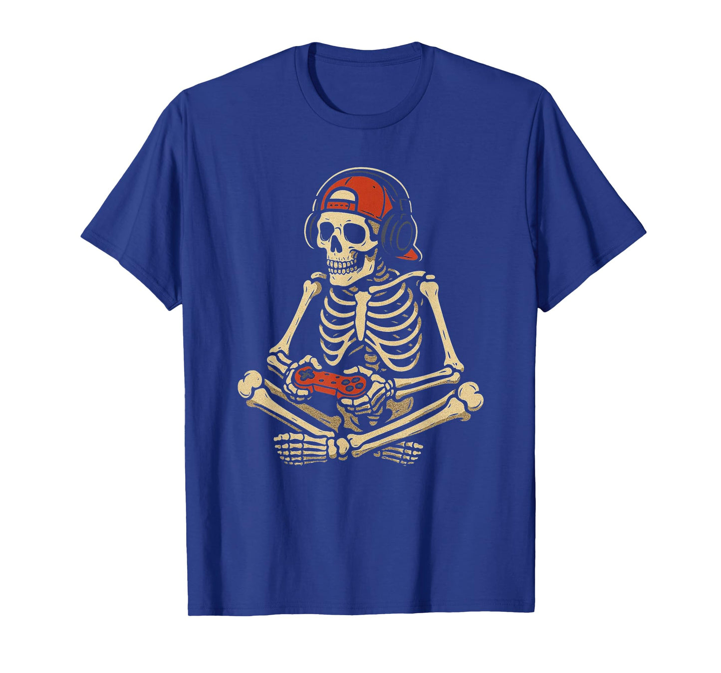 Retro Halloween Skeleton Gamer Video Gaming Boys Men Kids T-Shirt