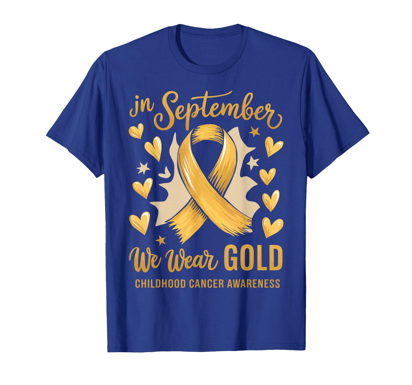 In September We Wear Gold Childhood Cancer Awareness T-Shirt