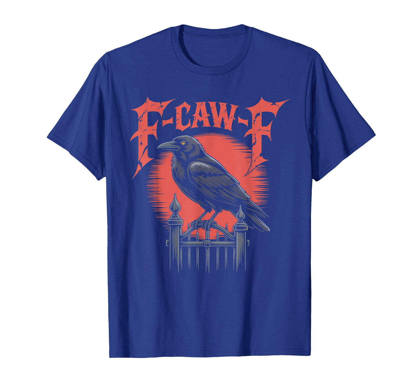 Retro Crow T-Shirt - Funny F-Caw-F Black Raven Bird Graphic T-Shirt