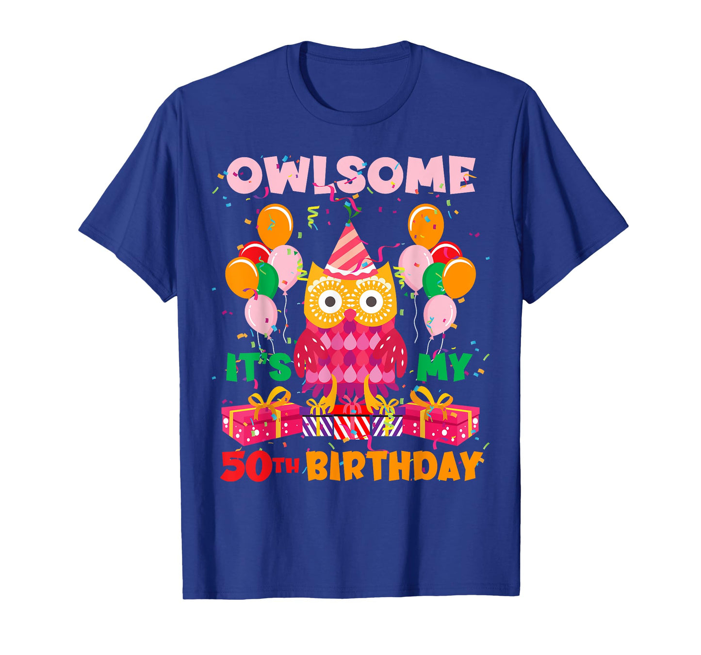 Owl 50th Owlsome Birthday Party Nature Lover Birdwatcher T-Shirt