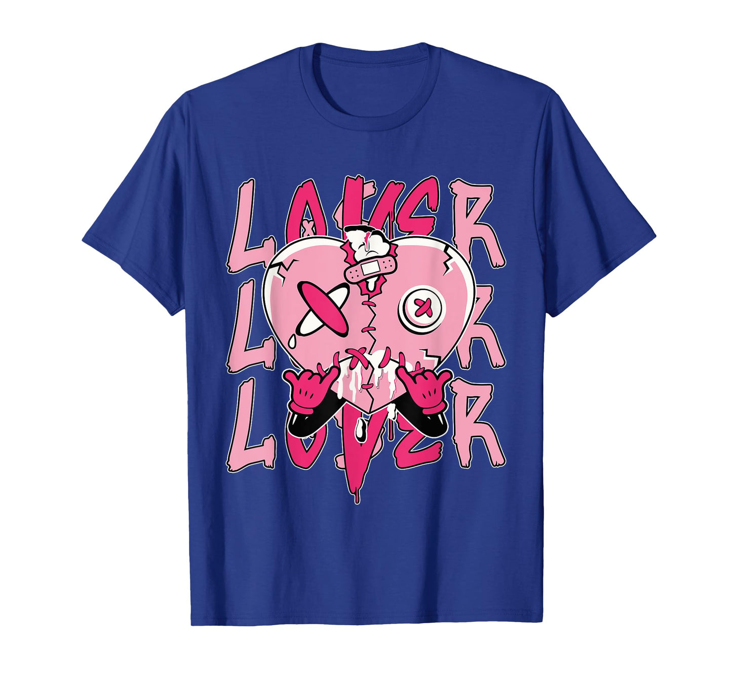Pink Loser Lover Pink Drip Heart Matching Tee For Men Women T-Shirt