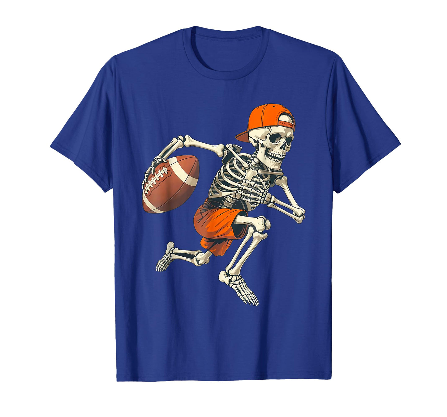 Vintage Skeleton Football Halloween Costume Funny Men Boys T-Shirt