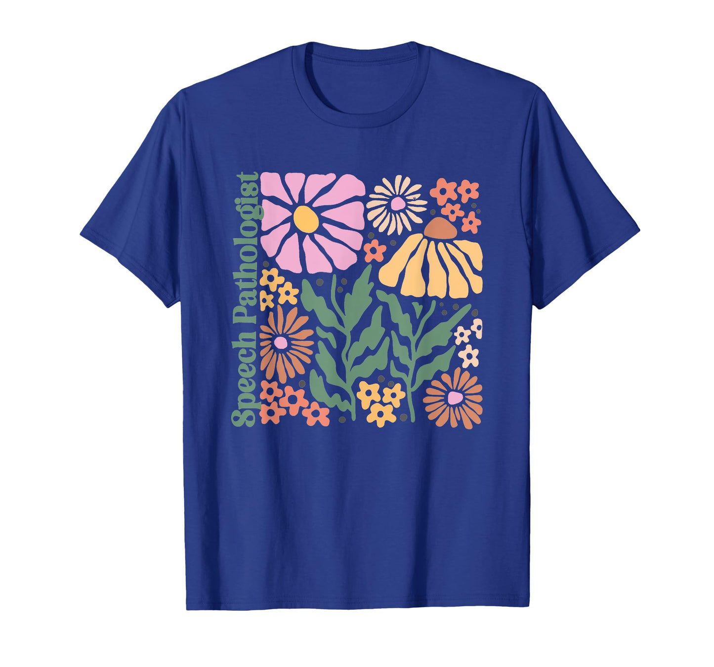 Groovy Flower SLP Boho Speech Language Pathologist AAC T-Shirt