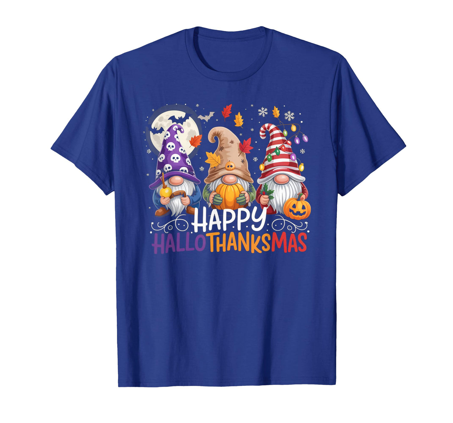 HalloThanksMas Gnomes Halloween Thanksgiving T-Shirt
