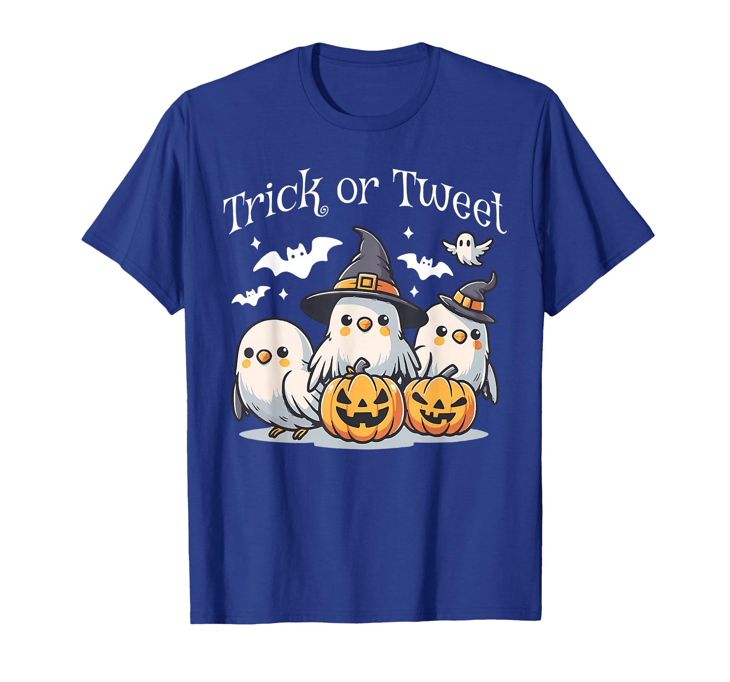 Trick Or Tweet Budgie Witch Halloween Spooky Parakeet Lover T-Shirt