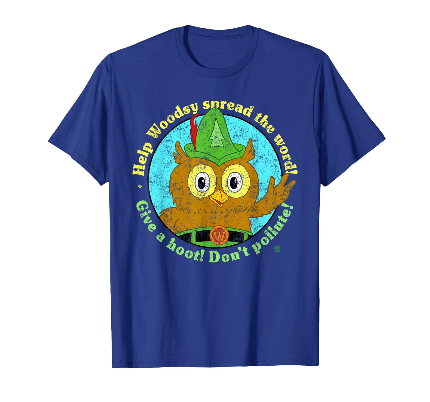 Woodsy Owl Give a Hoot Don't Pollute Distressed T-Shirt