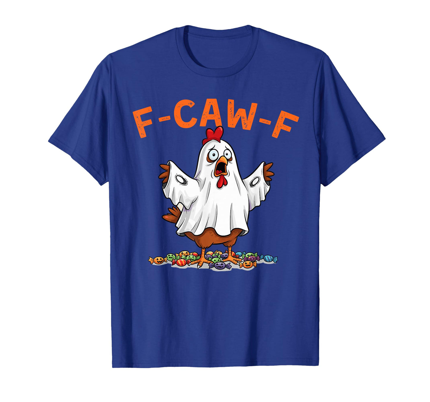 Funny F-Caw-F Chicken Halloween Chicken Ghost F-Caw-F Meme T-Shirt