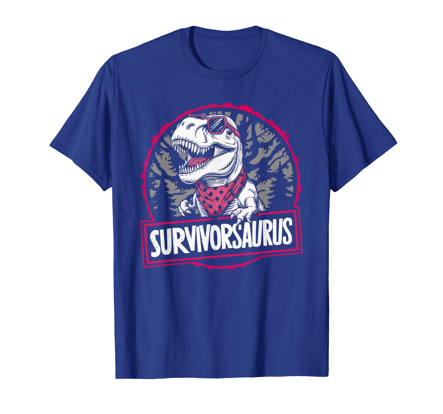 Dinosaur Breast Cancer Awareness Cancer Support Pink Ribbon T-Shirt
