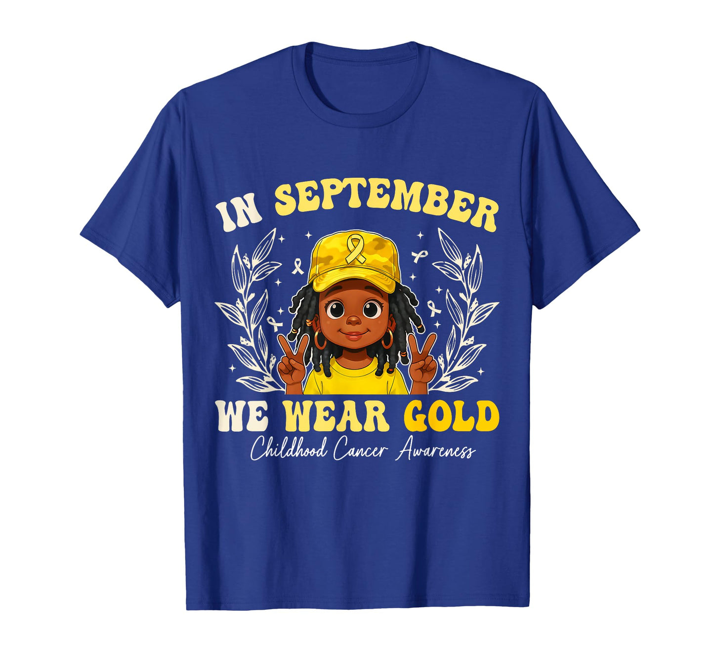 In September We Wear Gold For Black Girls Boys Men Women T-Shirt