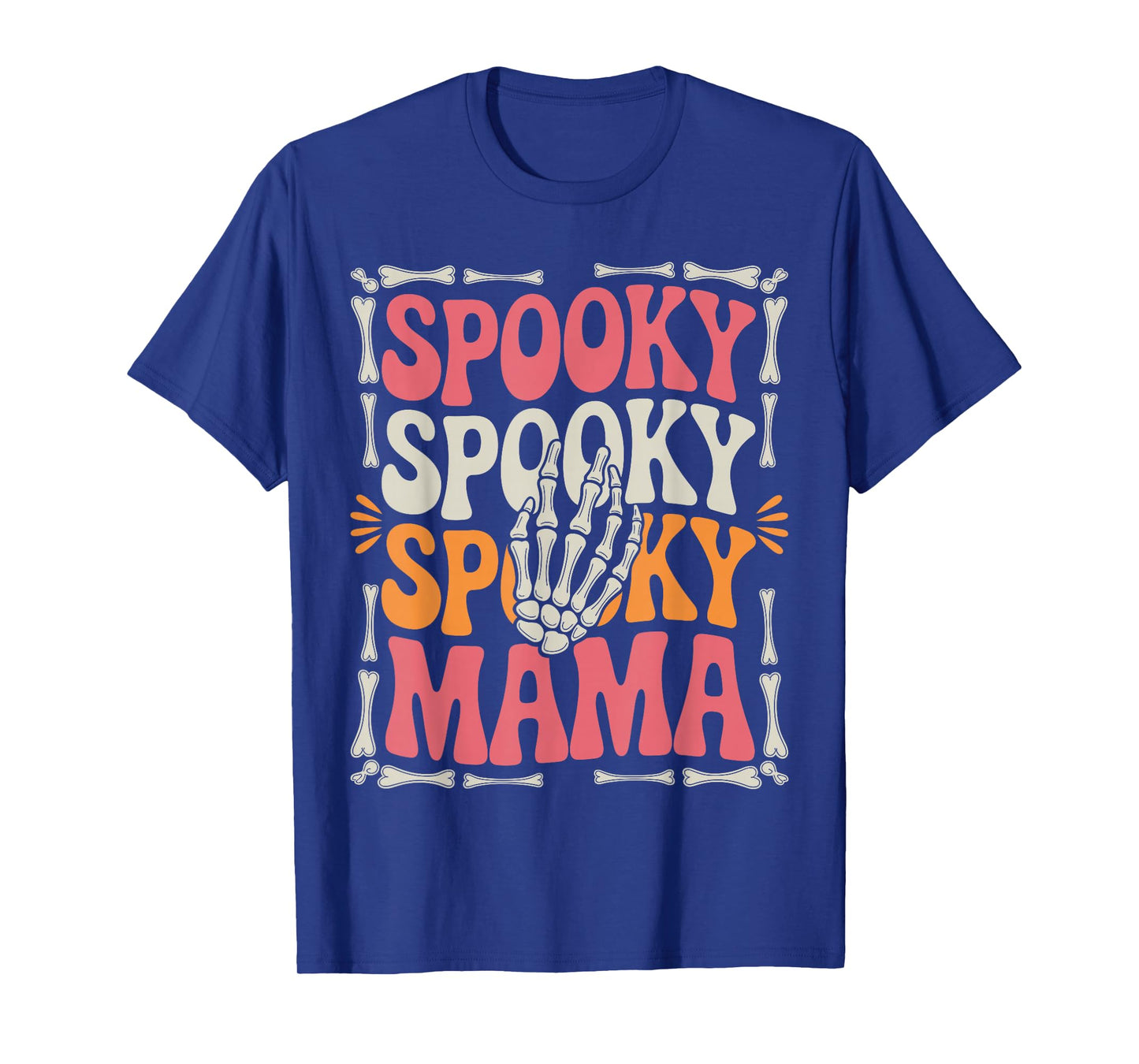 Spooky Mama Mom Halloween Costume Spooky Season Groovy Women T-Shirt