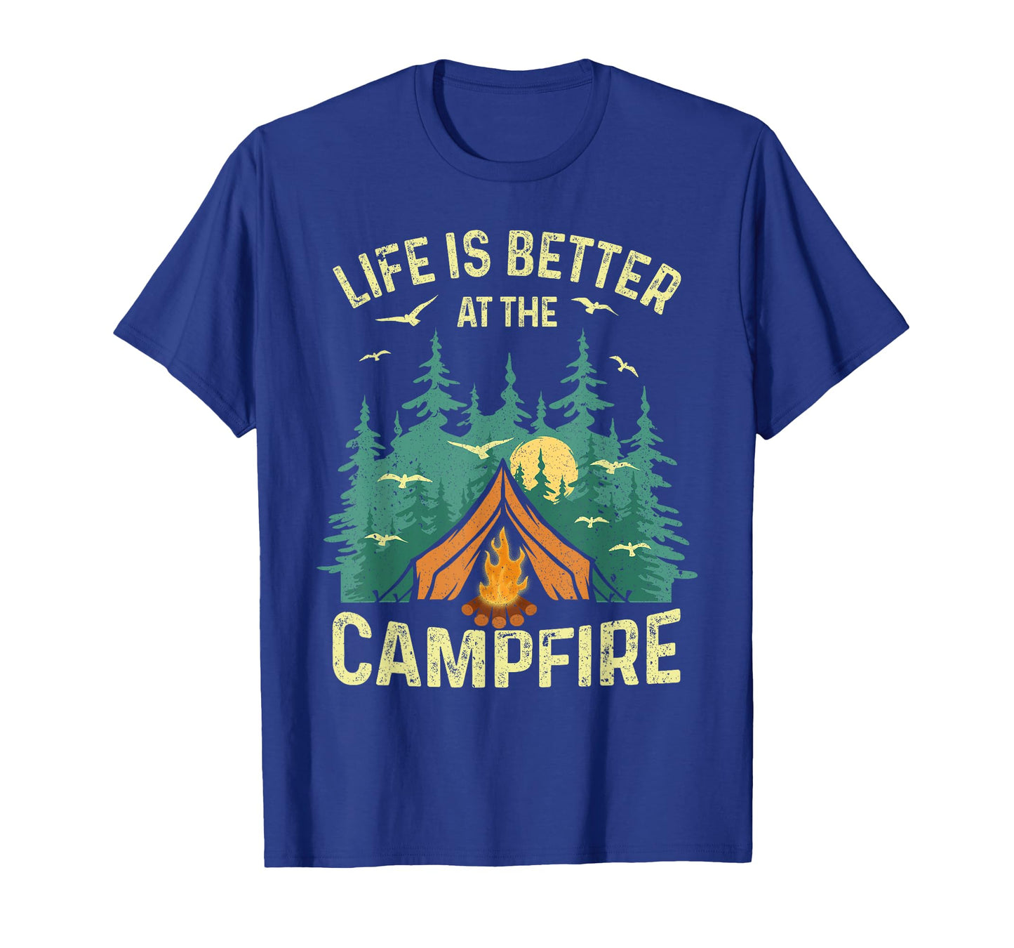 Unique Camping Gift RV Camper Accessories & Stuff Unisex-Adults, Kids Black Cotton 60%, Polyester 40% Short Sleeve Crew Neck T-Shirt Small Camping, Outdoor Adventures