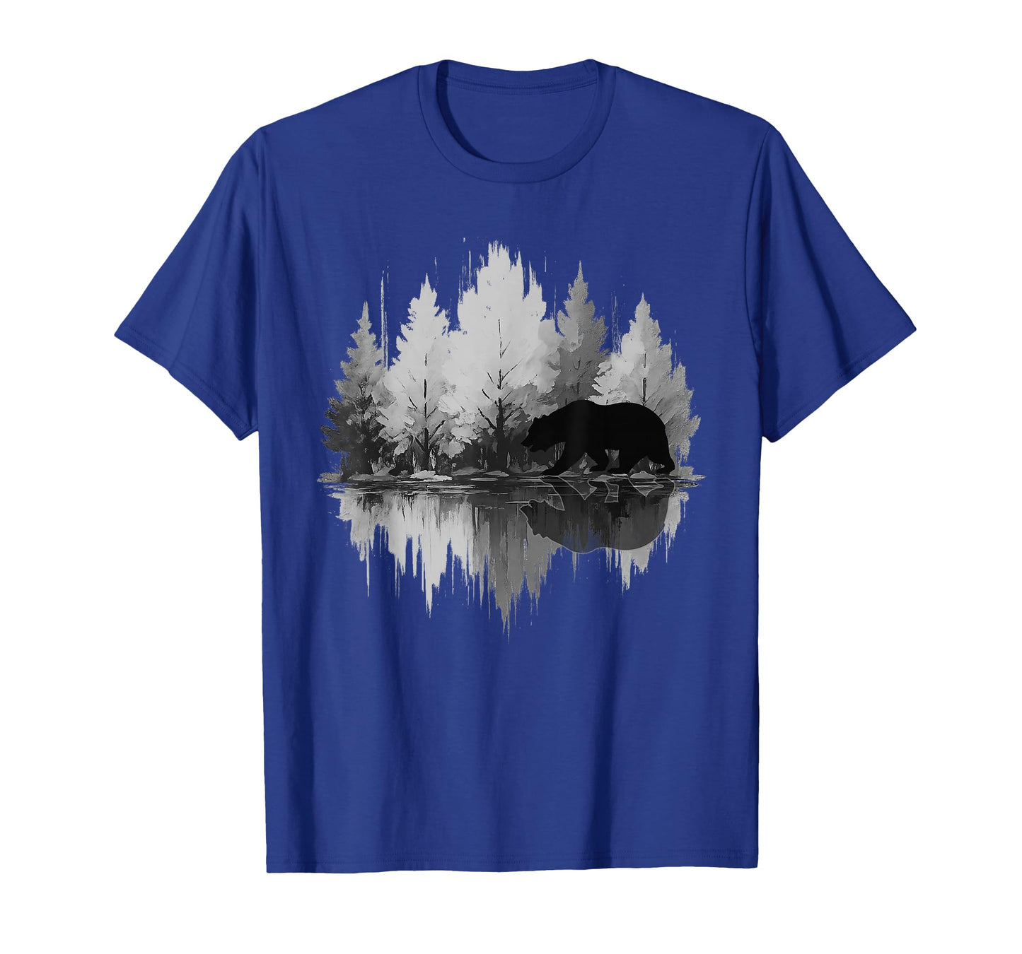 Wildlife Abstract Nature Animal Bear Reflection Forest Trees T-Shirt