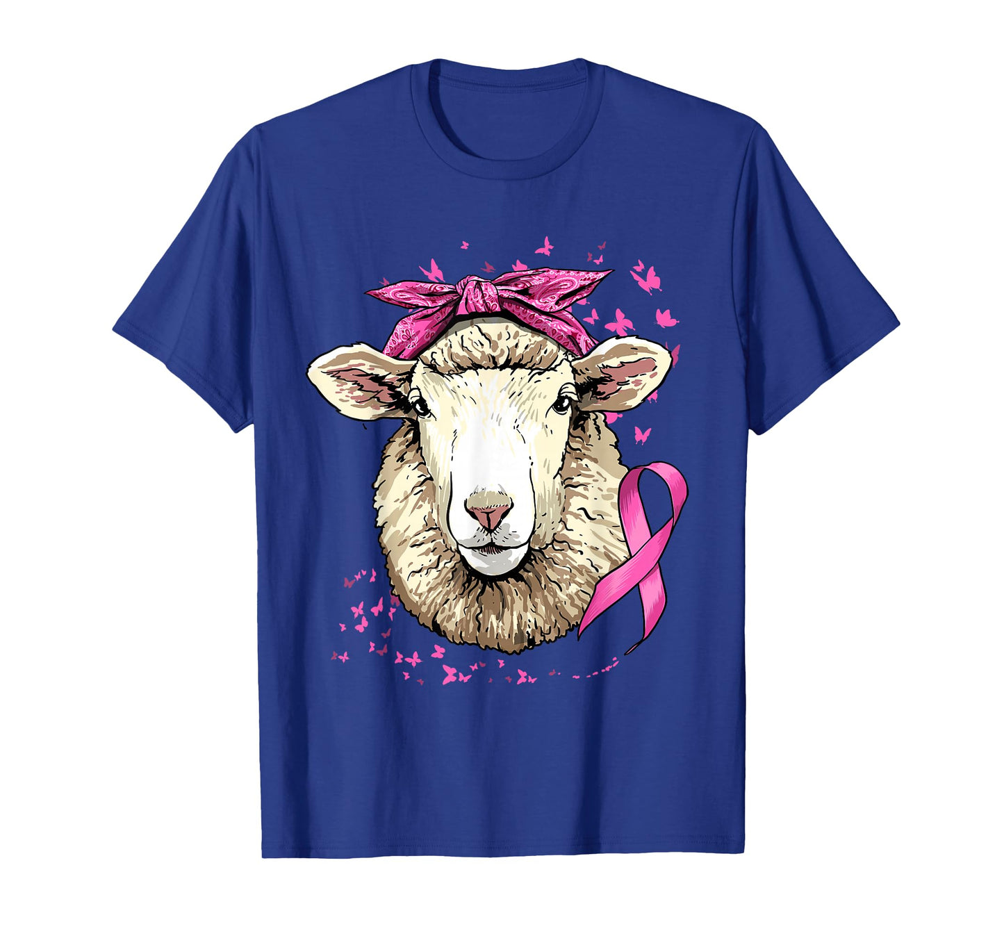 Sheep Breast Cancer Awareness Pink Ribbon Cancer Survivor T-Shirt