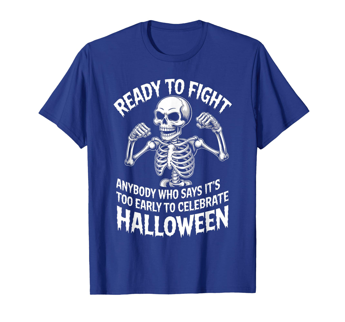 Funny Ready to Fight Gym Workout Boxing Halloween Skeleton T-Shirt