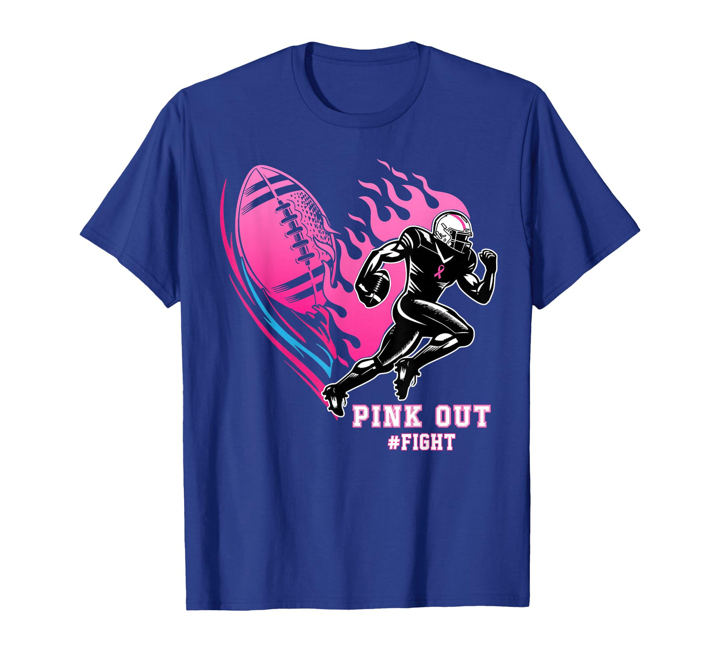 Football Pink Out Team Breast Cancer Awareness Month Womens T-Shirt