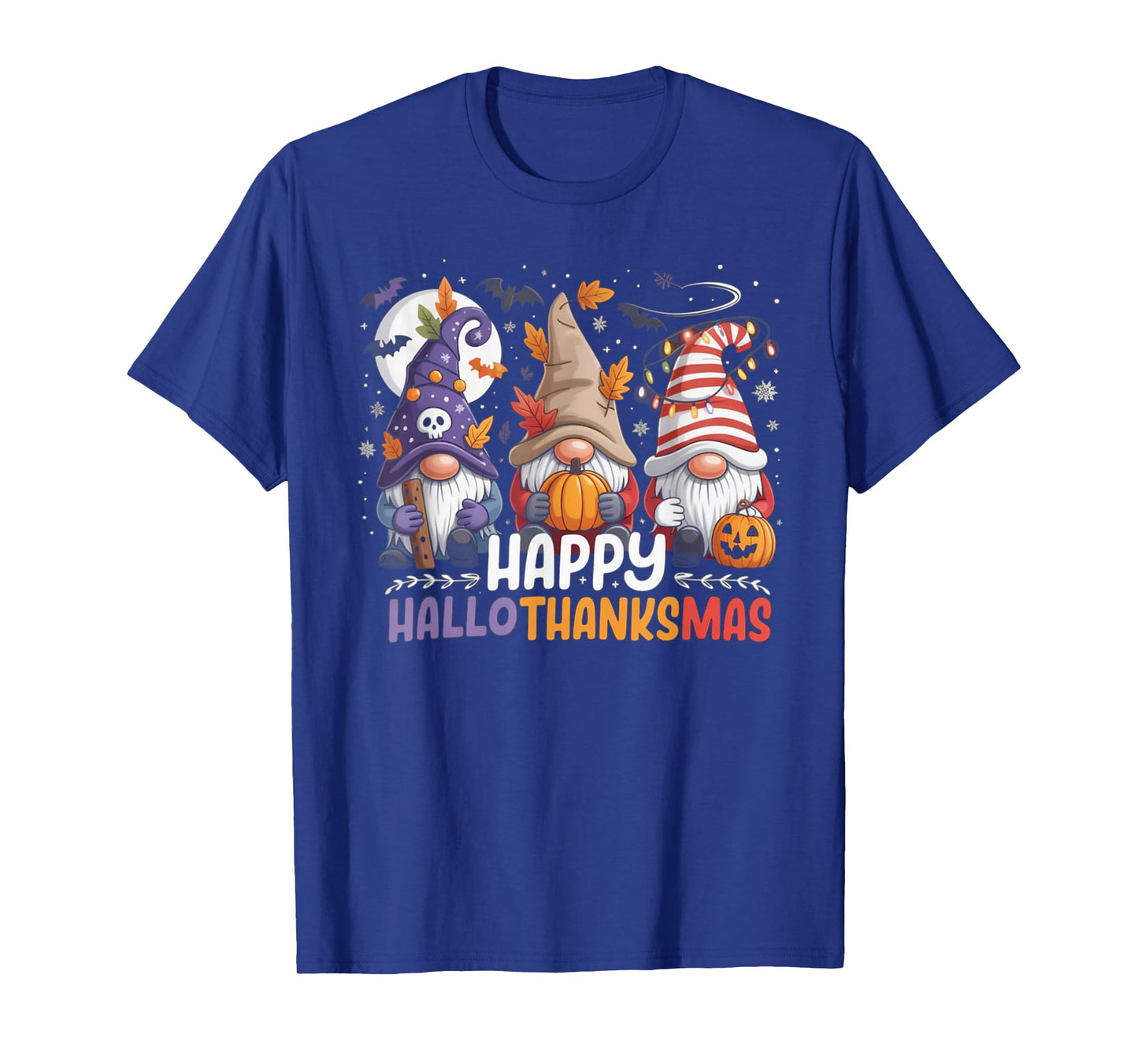 HalloThanksMas Gnomes Halloween Thanksgiving T-Shirt