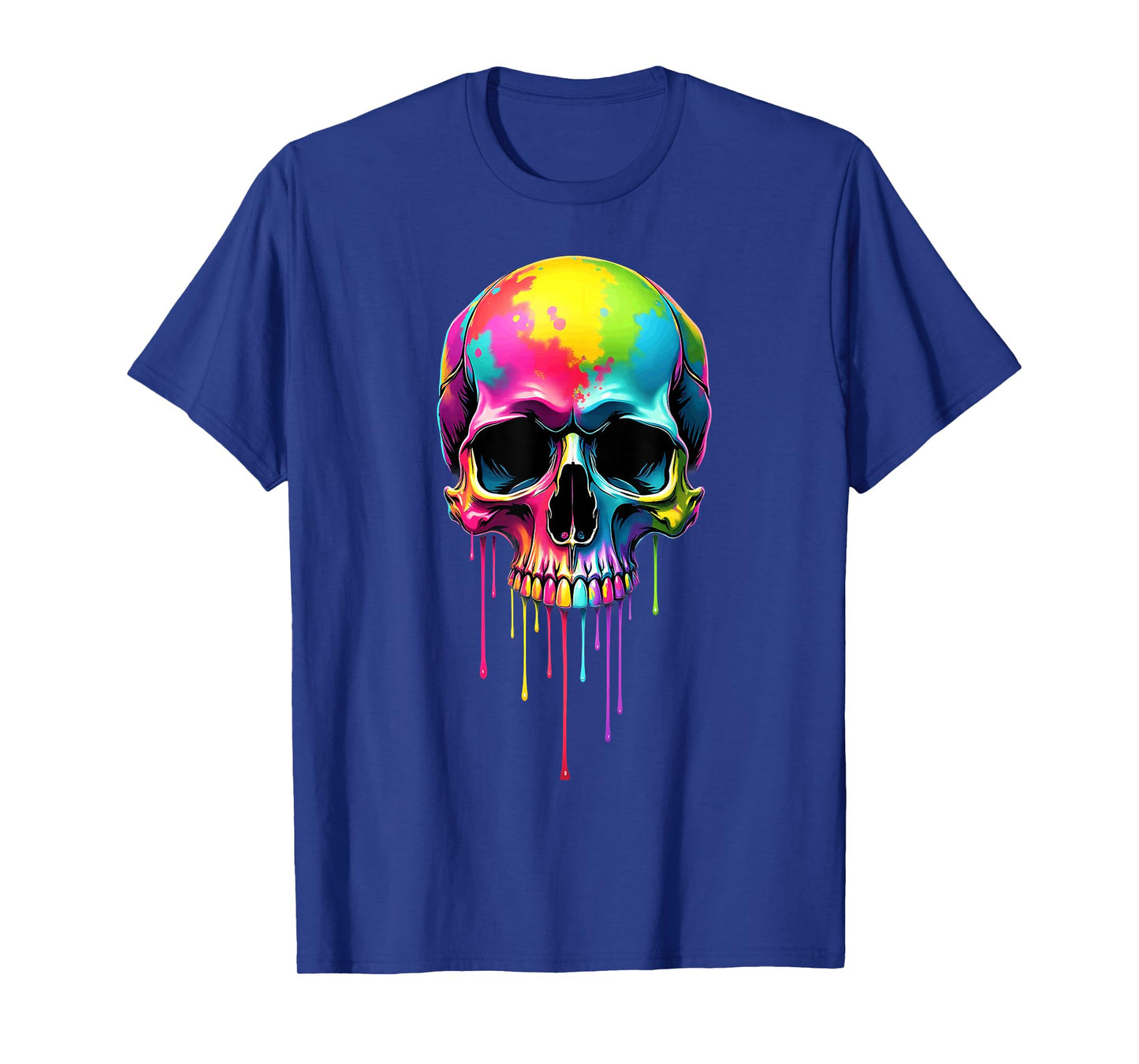 Colorful Skull Melting Halloween T-Shirt