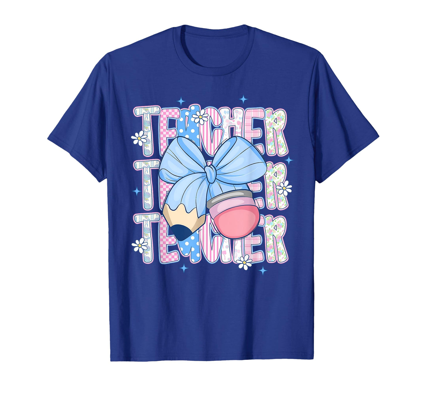 Teacher Coquette Bow Pencil Back To School Happy First Day T-Shirt