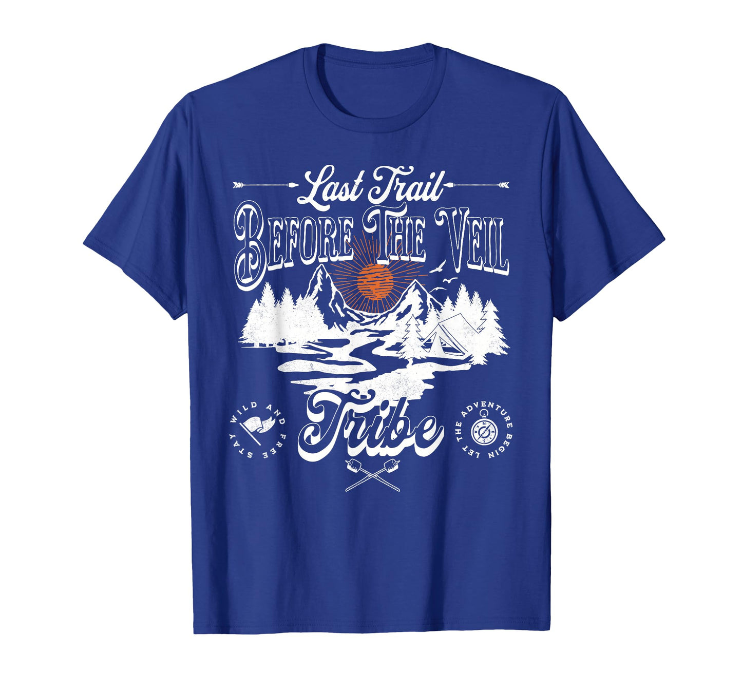 Last Trail Before The Veil Mountain Camp Bachelorette Party T-Shirt