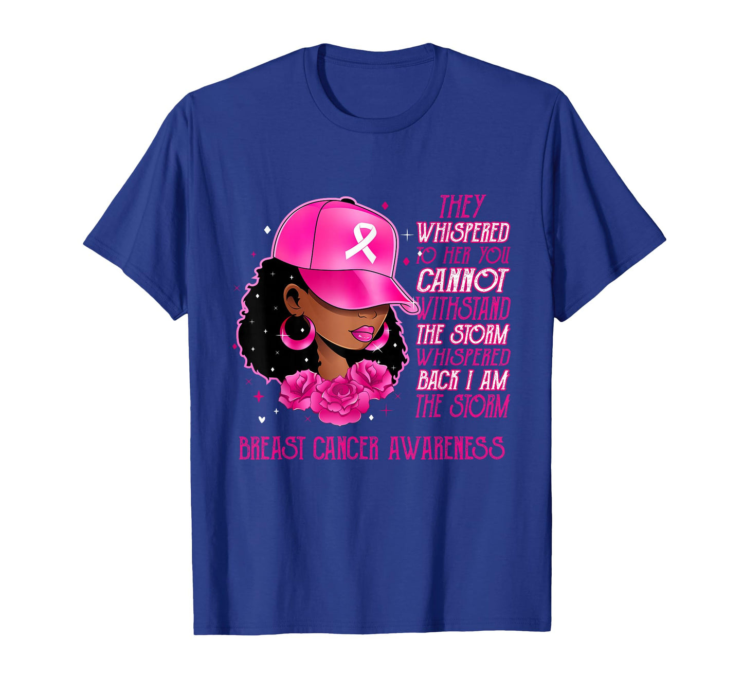 I'm The Storm Black Women Breast Cancer Survivor Pink Ribbon T-Shirt