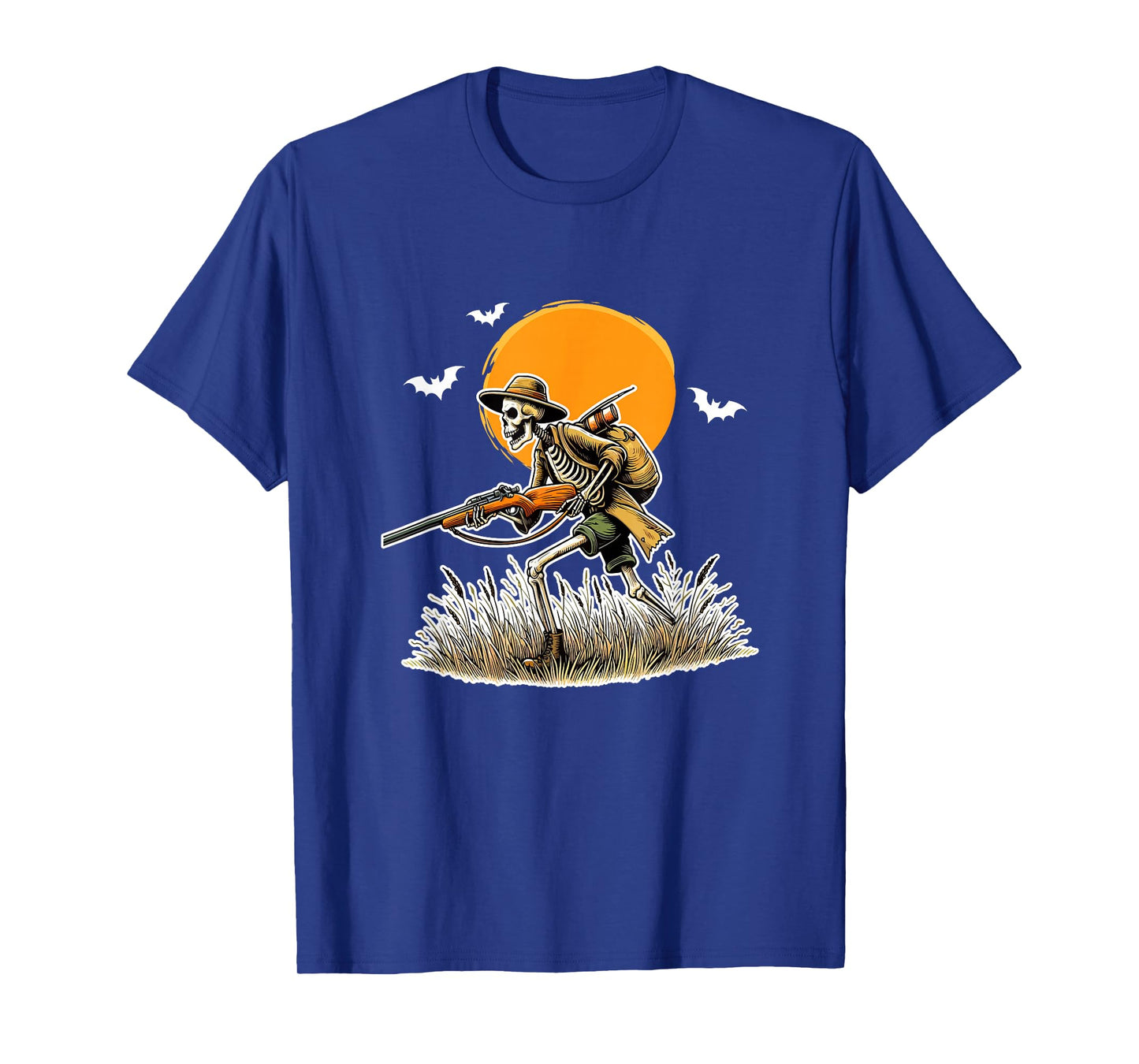 Skeleton Hunting Halloween Costume Sports Lover Family T-Shirt