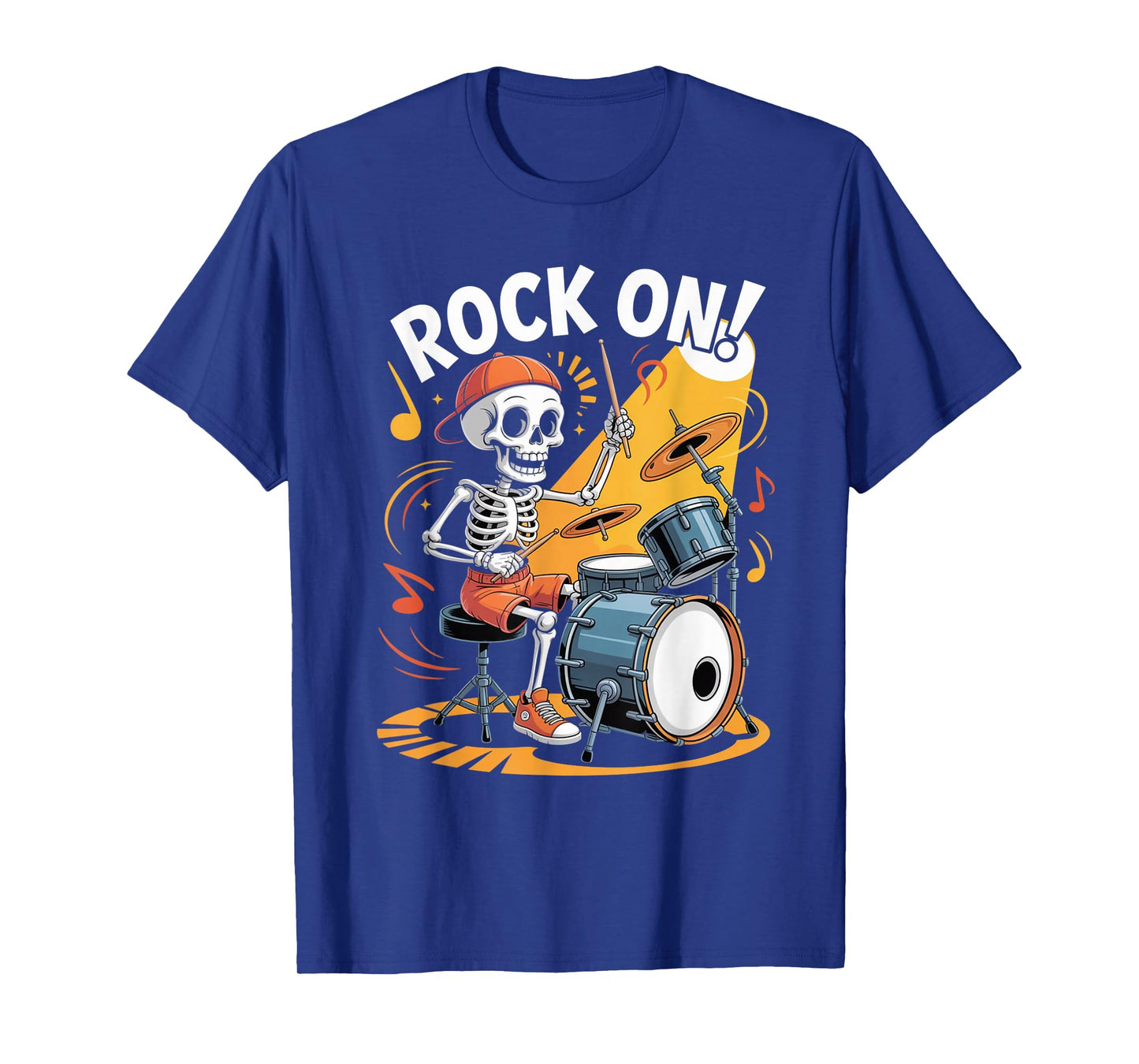 Rock On Skulls Halloween Music Festival Bones T-Shirt