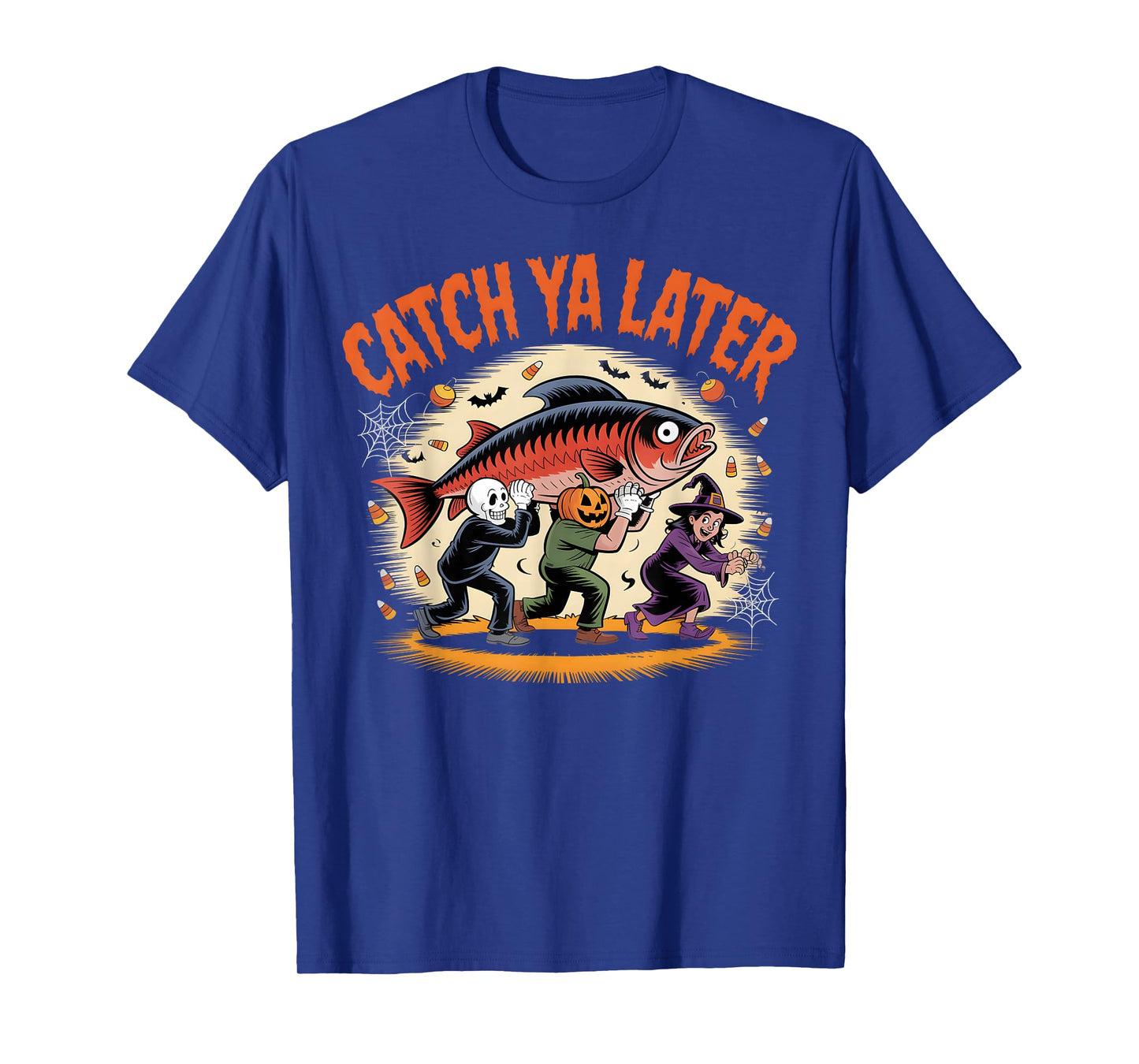 Catch Ya Later Funny Halloween Fishing Pun T-Shirt