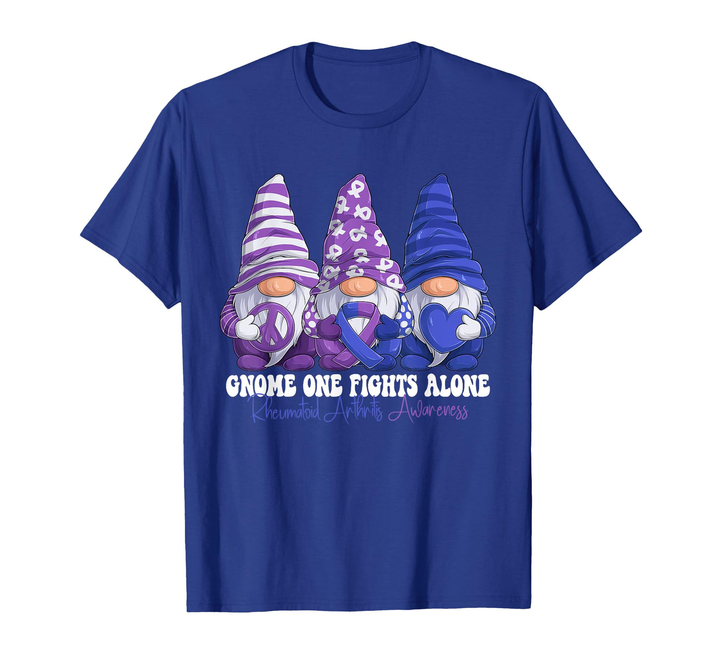 Funny Gnomies Rheumatoid Arthritis Awareness Month Ribbon T-Shirt