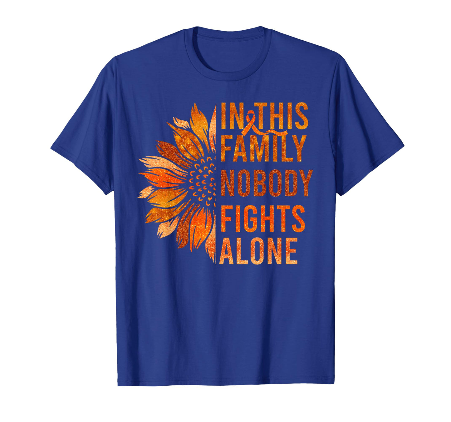 Kidney Cancer Awareness Orange sunflower Kidney Cancer T-Shirt