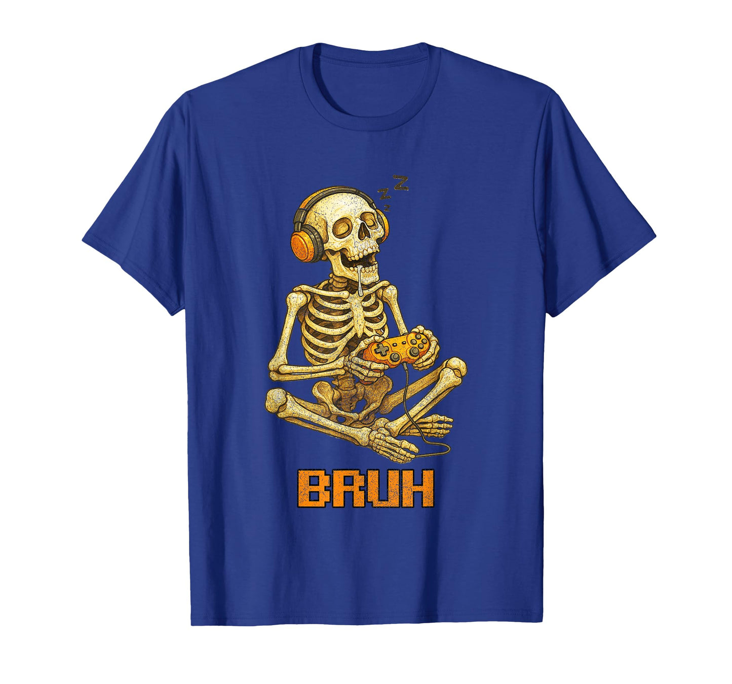 Funny Gamer Skeleton Gamer Teen Boys Video Gaming Bruh T-Shirt
