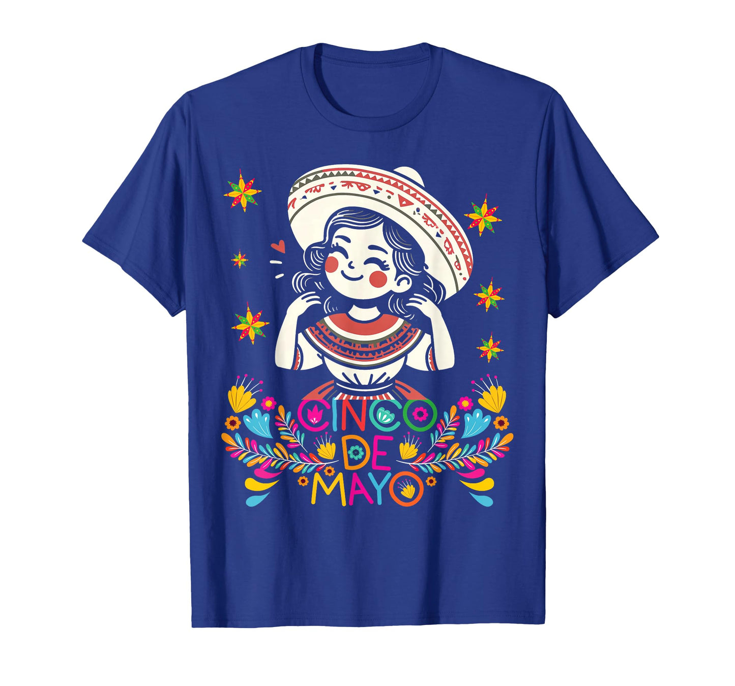 Cinco De Mayo Mexican Poncho 5 De Mayo Anime Cute Girl T-Shirt