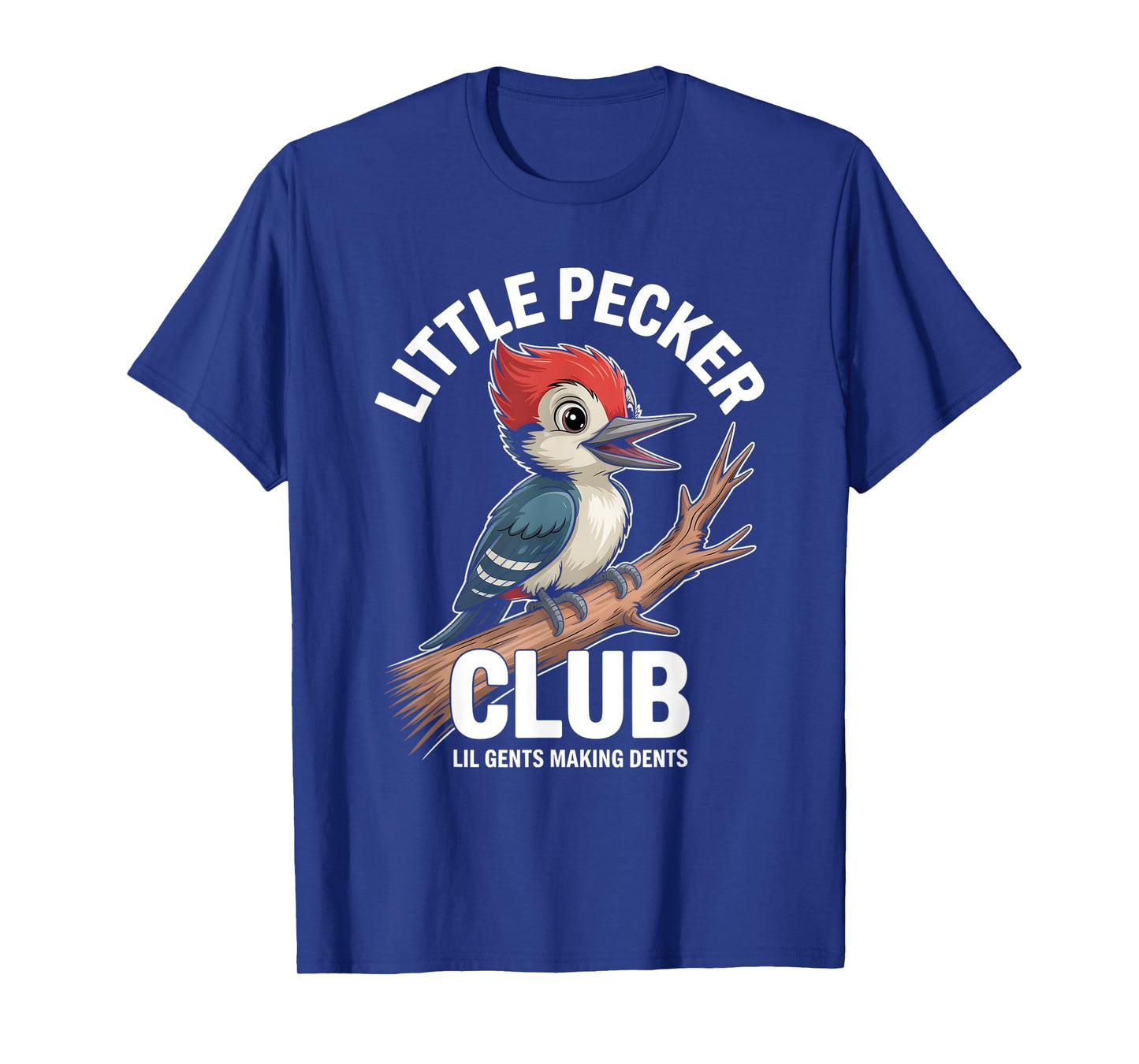 Little Pecker Club Cute Woodpecker Design T-Shirt