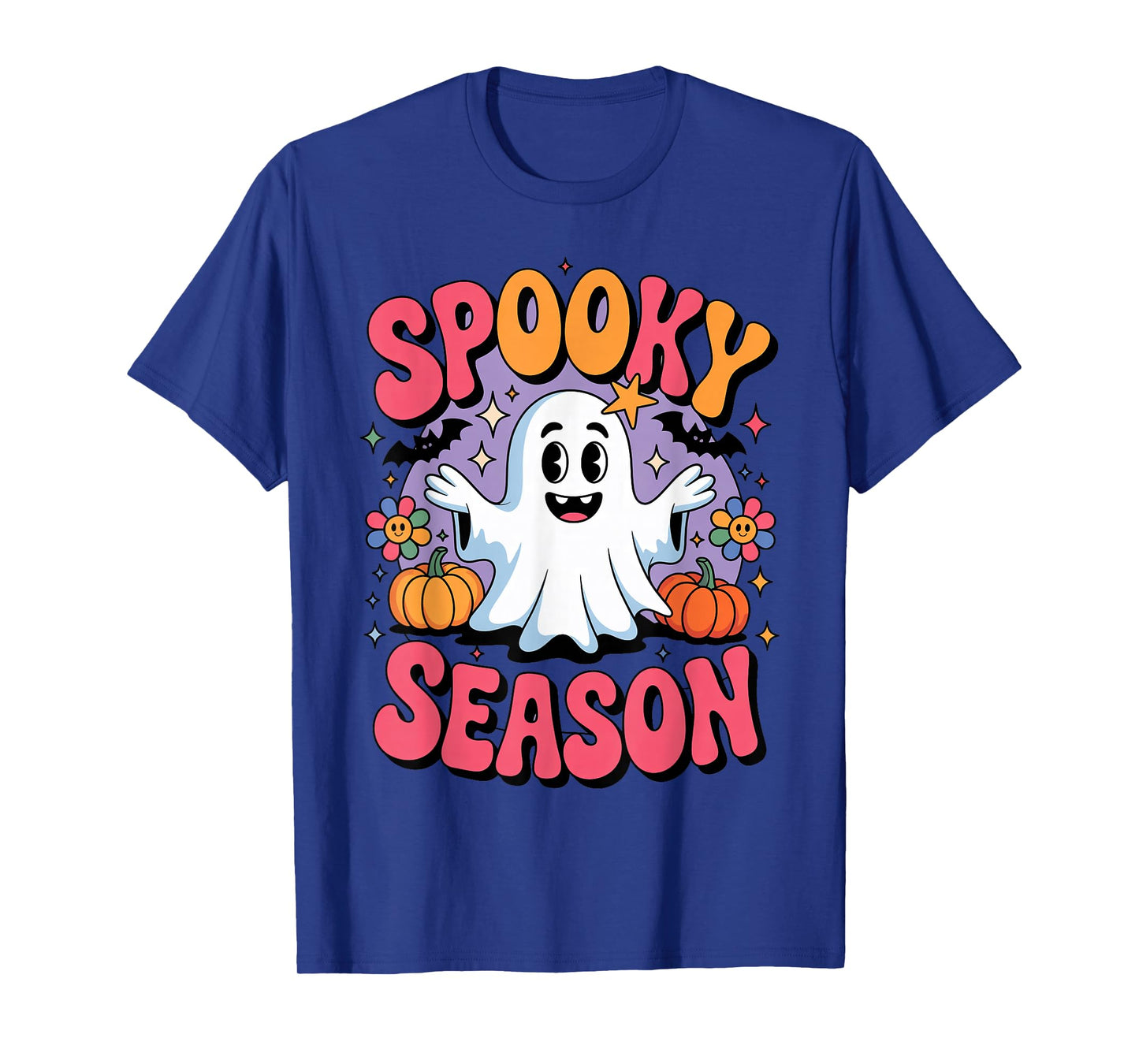 Family Matching Groovy Ghost Spooky Season Halloween Party T-Shirt
