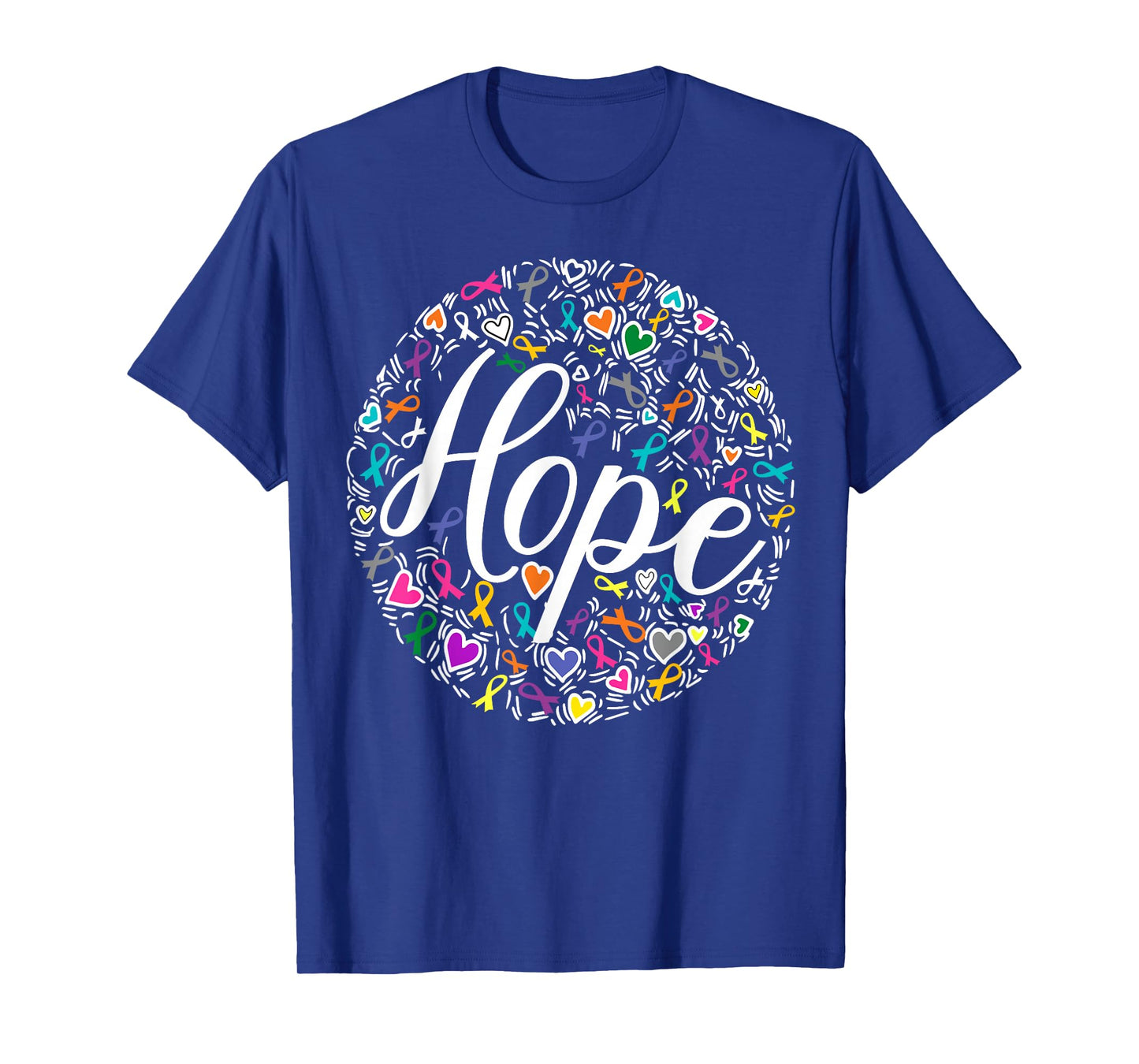 All Cancer Awareness Pink Grey Ribbon Hope Survivor T-Shirt