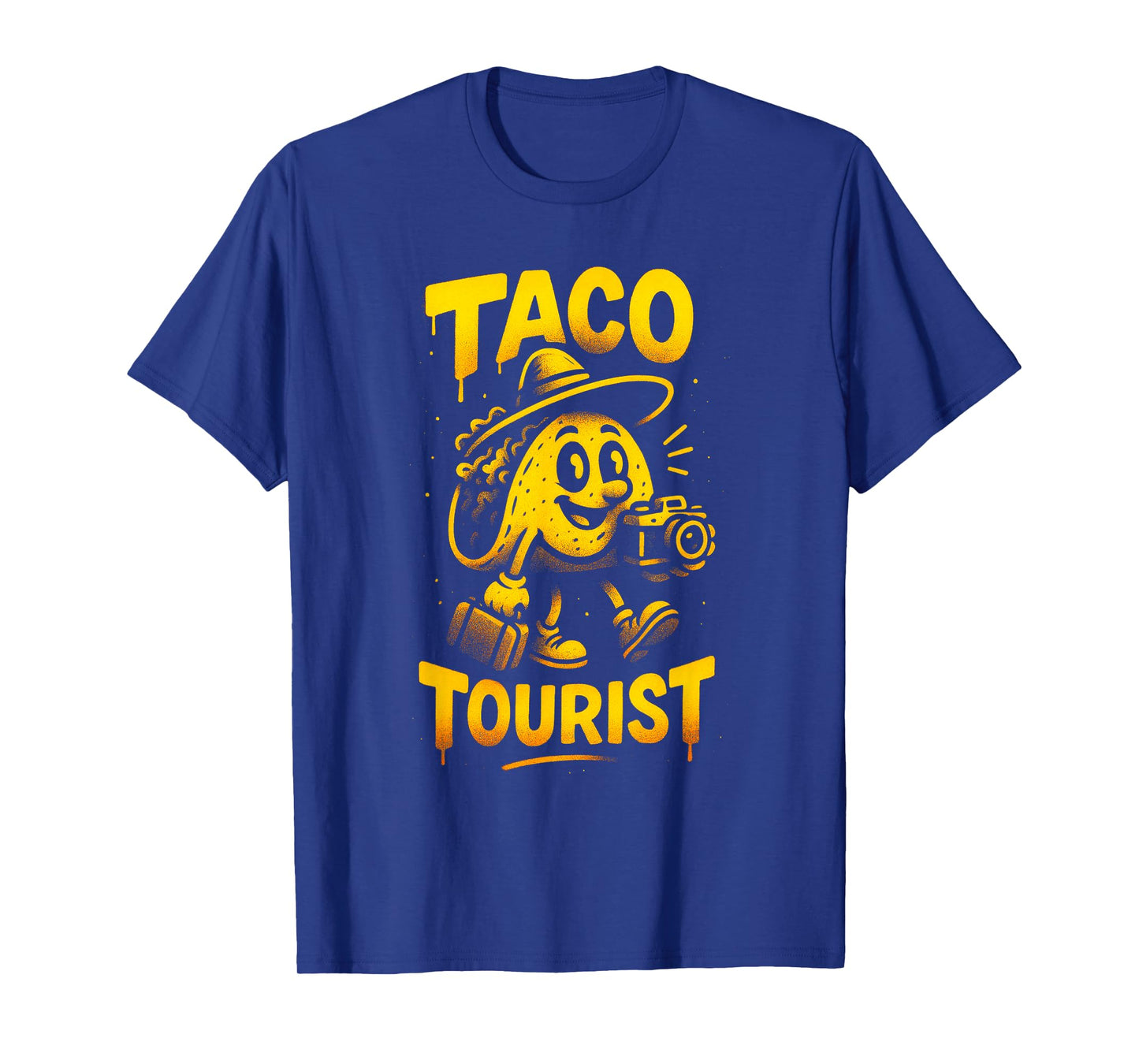 Taco Tourist Graffiti Typography Artwork T-Shirt