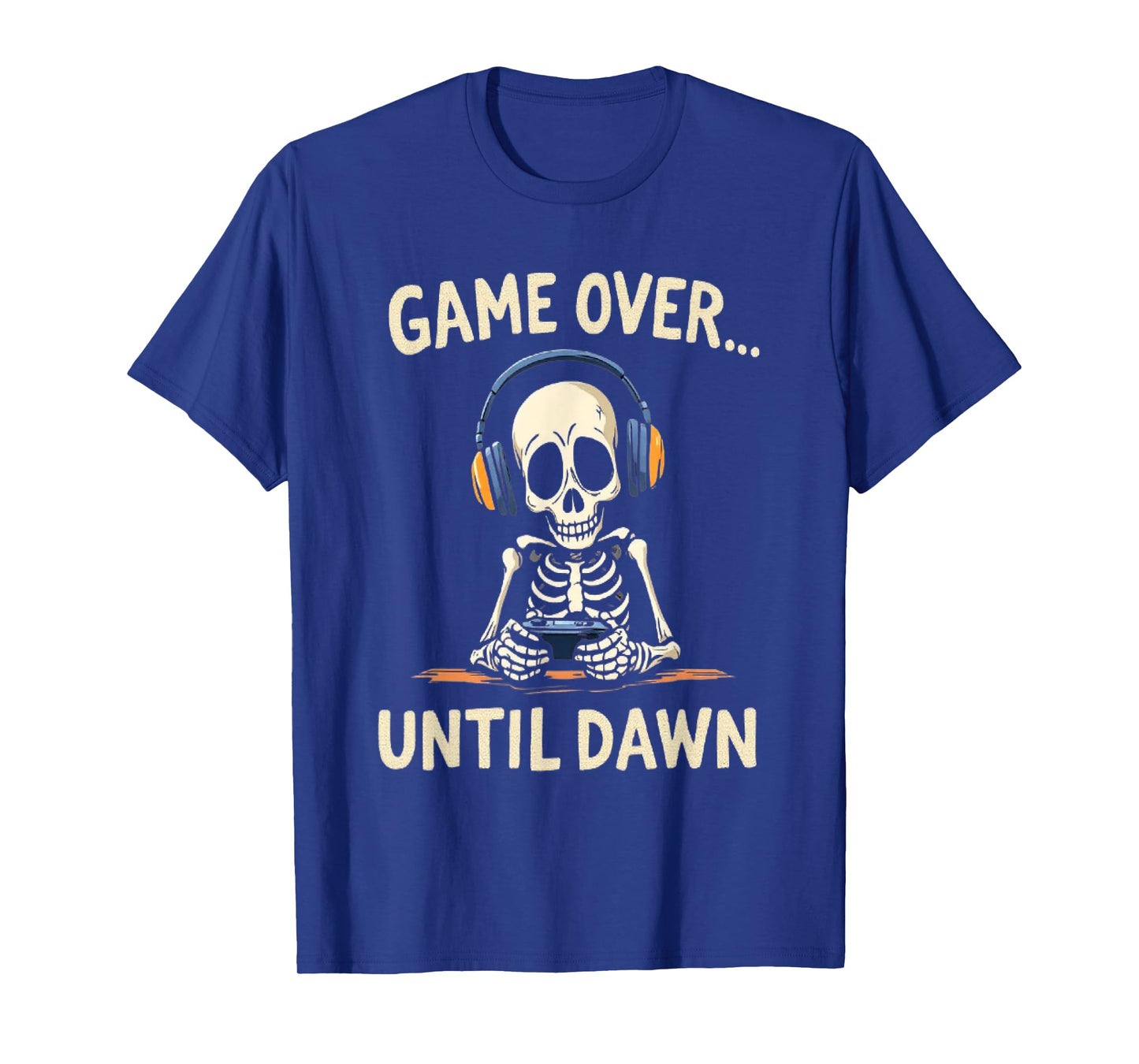 Halloween Skeleton Gamer Video Gaming Boys Men Kids Tees T-Shirt
