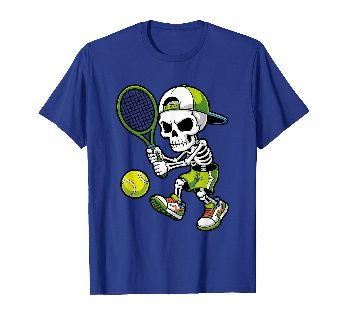 Skeleton Tennis Halloween Costume Funny Gifts Men Boys Kids T-Shirt