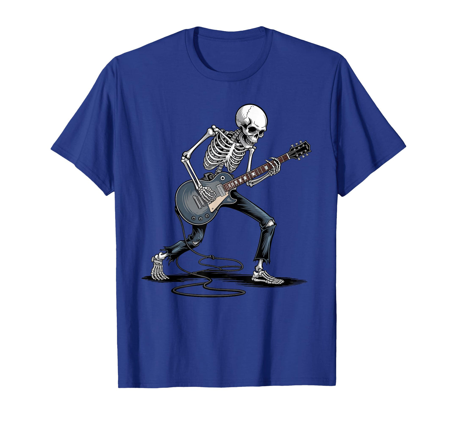 Halloween Skeleton Costume for Guitarist Rock Music Lovers T-Shirt