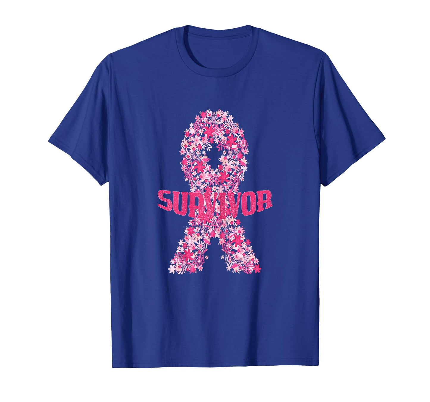 I'm a Survivor - Pink Flower Ribbon Breast Cancer Awareness T-Shirt