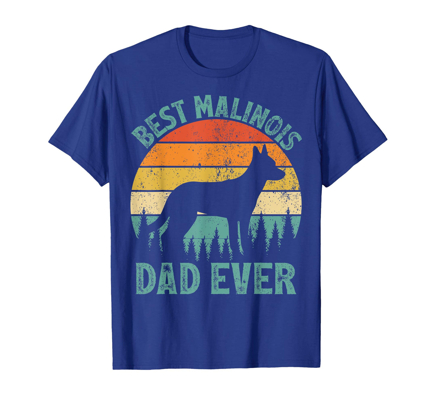 Mens Funny Vintage Best Malinois Dad Ever Father's Day T-Shirt