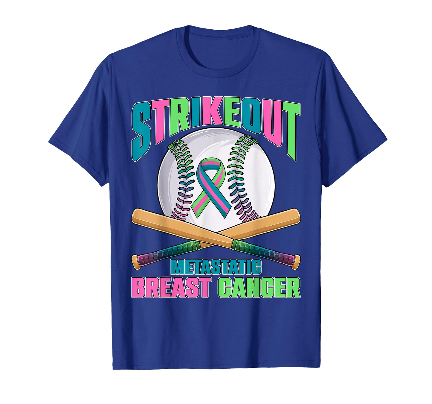Strikeout Metastatic Breast Cancer Awareness Baseball Women T-Shirt