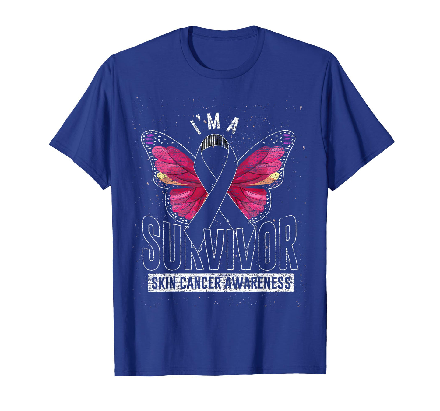 Cancer Survivor Butterfly Melanoma Awareness Skin Cancer T-Shirt