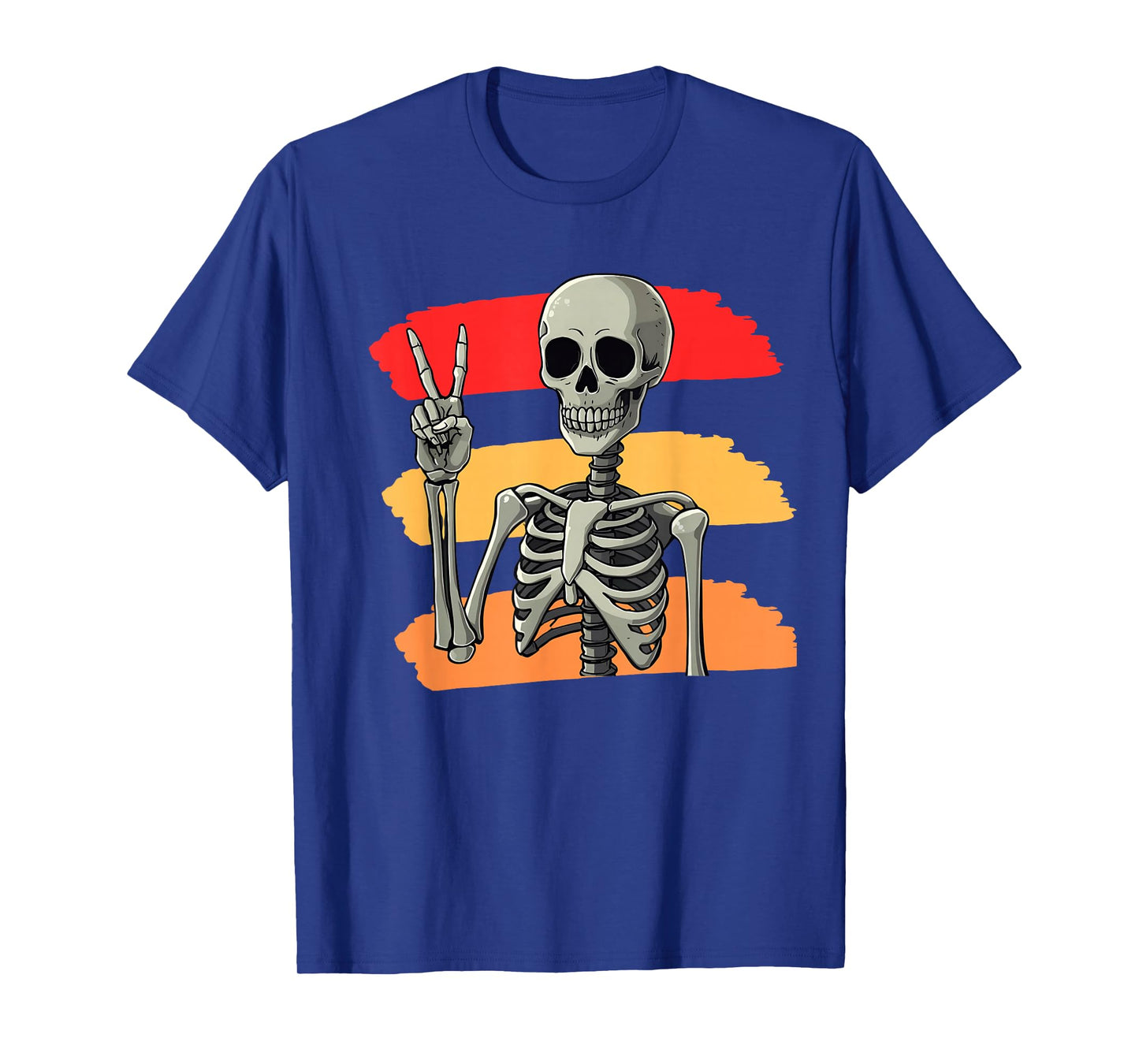 Skeleton Hand Peace Sign, Halloween Skeleton Peace Hands T-Shirt