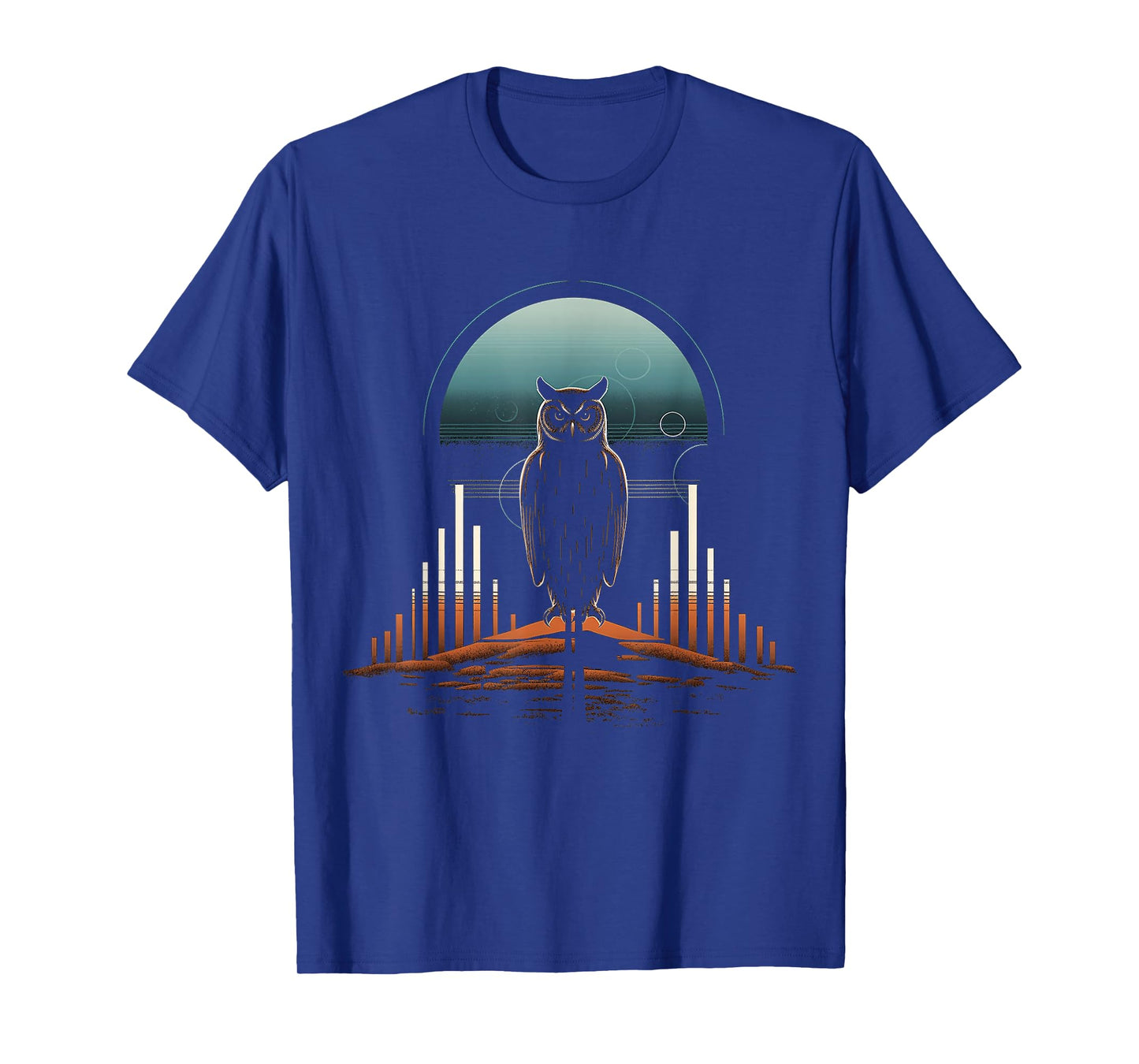 Owl Nature Art Animal Geometric Graphic Motif Owl T-Shirt