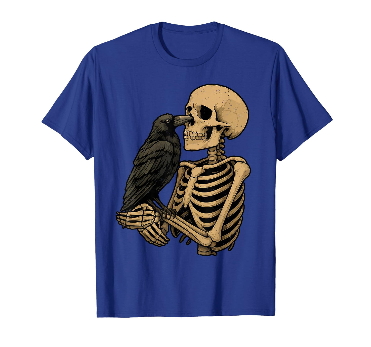 Skeleton Crow Halloween Bones Skull Gothic Spooky Season T-Shirt